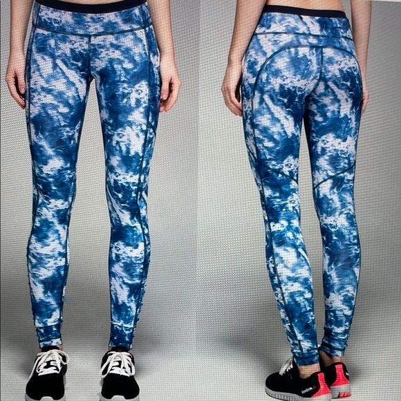 Lululemon Speed Tight III Sea Side Silver Fox Blue Size 4 - Picture 1 of 6